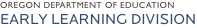 Oregon DEPARTMENT OF EDUCATION Early Learning Division logo